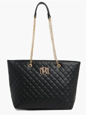 Badgley Mischka Large Quilted Tote Bag